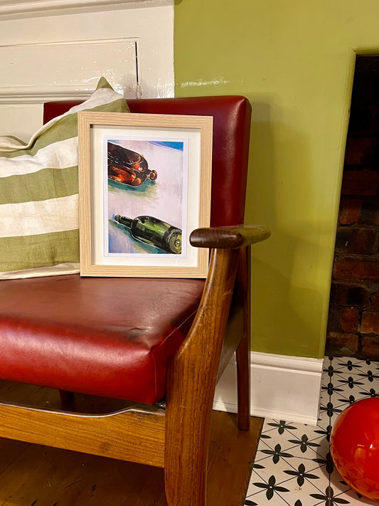 Glass Bottles A5 Print