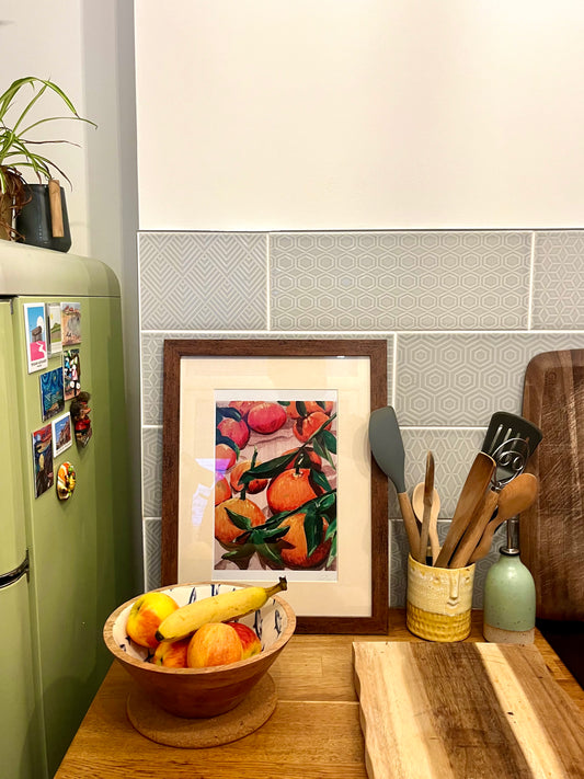 Supermarket Oranges A4 Print