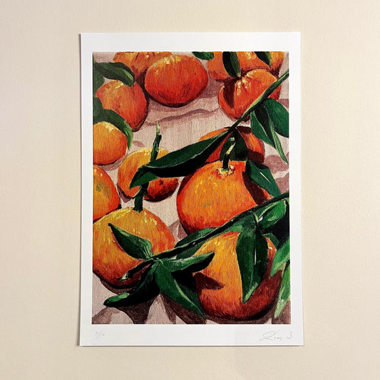 Supermarket Oranges A4 Print