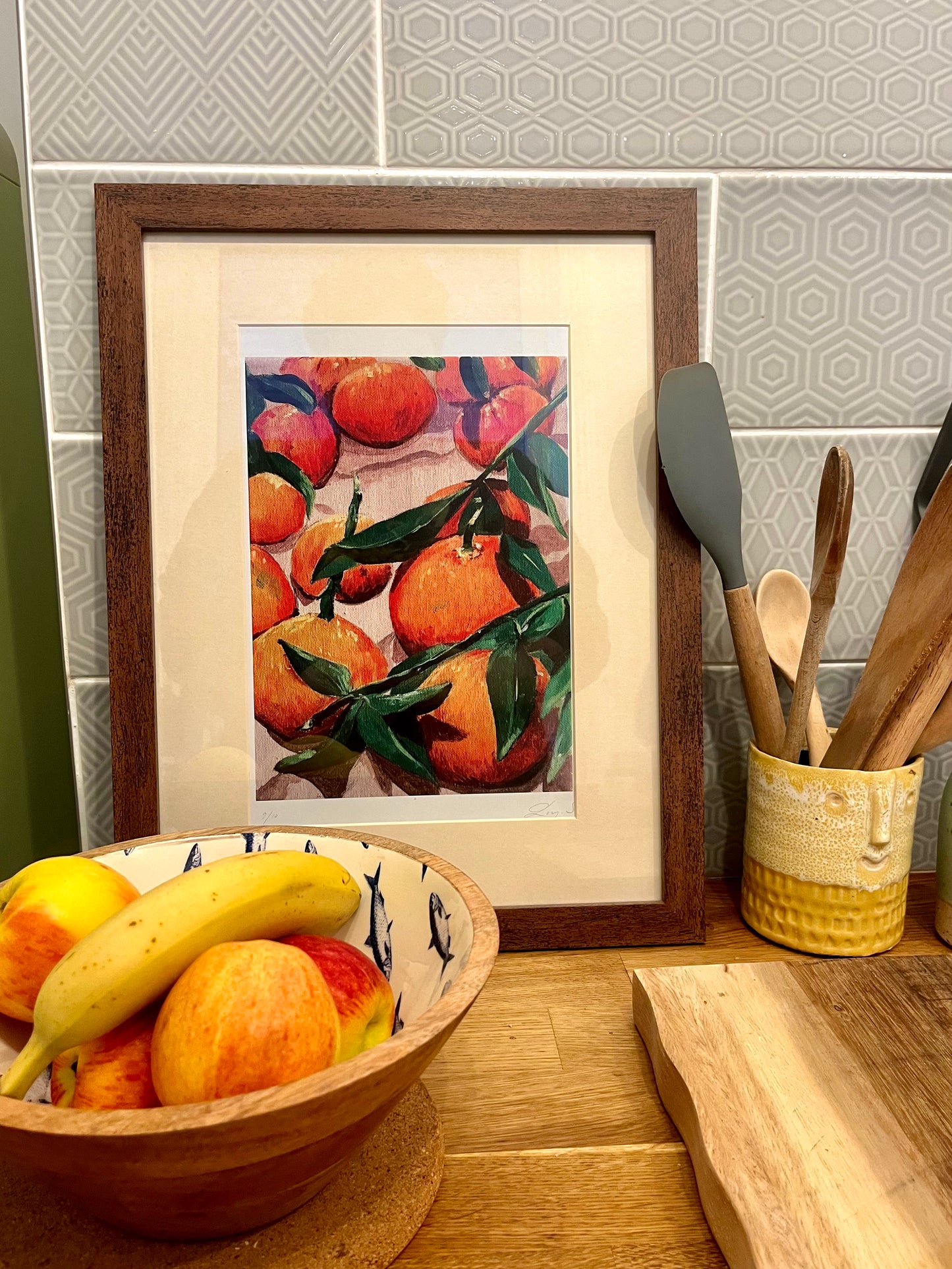 Supermarket Oranges A4 Print