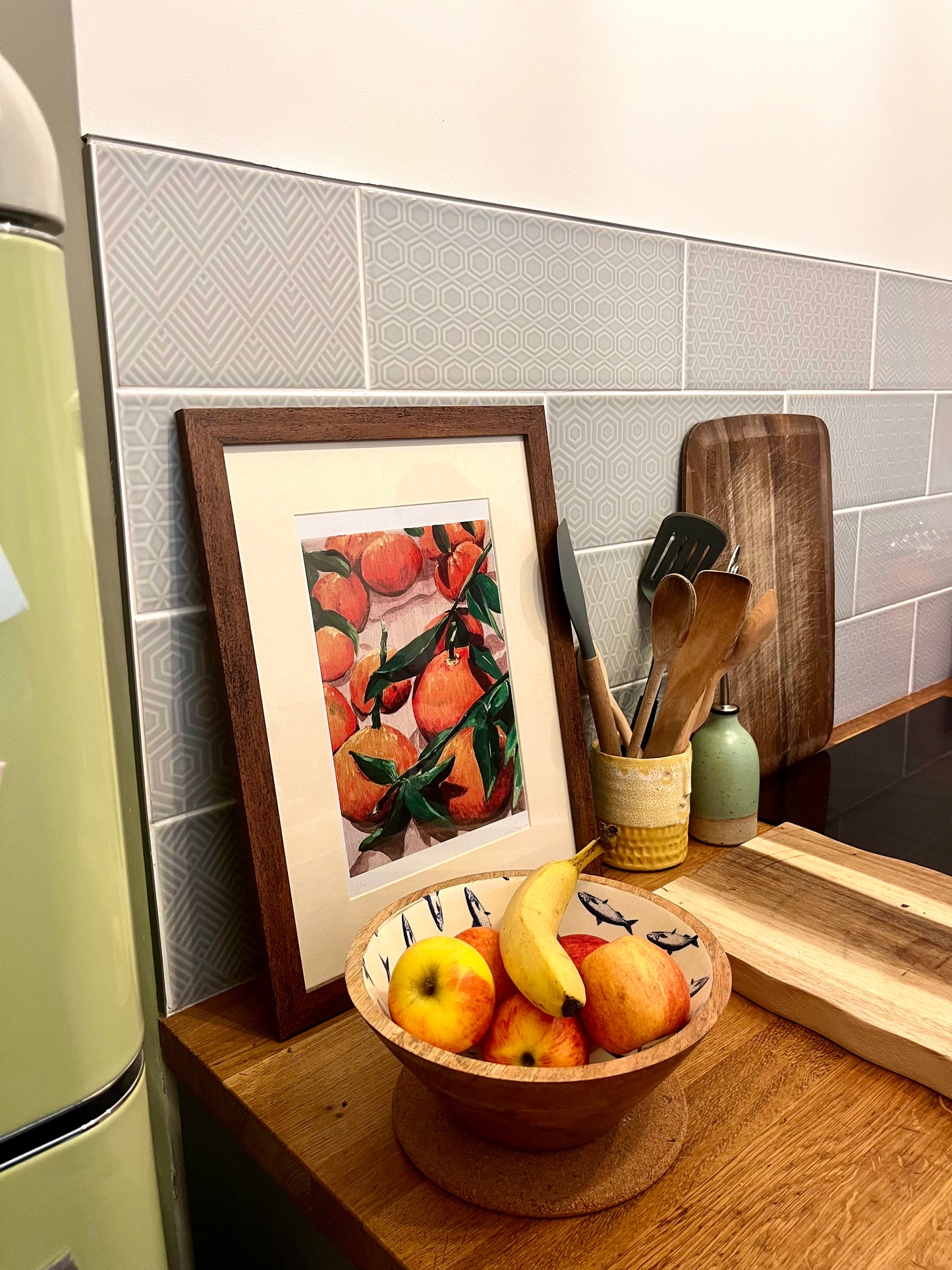 Supermarket Oranges A4 Print